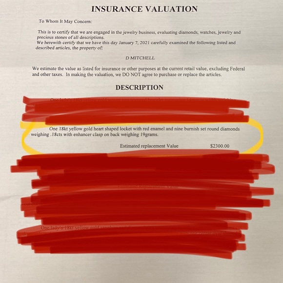 Diamond Lacquered Heart Locket - Picture 7 of 7